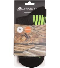 Unisex ponožky AXION 3 ALPINE PRO reflexní žlutá