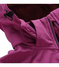 Dámská softshellová bunda HOORA ALPINE PRO tmavě růžová