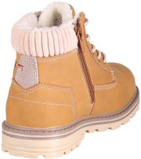 Dětská zimní obuv městská NEWHALENO ALPINE PRO mustard