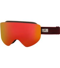 Unisex bezrámové lyžařské brýle HELLQE ALPINE PRO červená