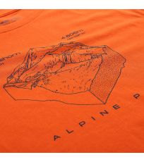 Pánské rychleschnoucí triko JERIJ ALPINE PRO tmavě oranžová