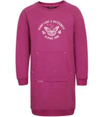 Dívčí mikinové šaty ANAHO ALPINE PRO fuchsie