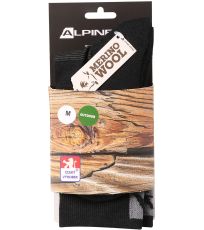 Antibakteriální ponožky z merino vlny ERATE ALPINE PRO černá