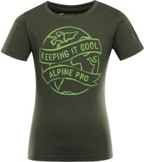 Dětské triko z organické bavlny ECOMO 2 ALPINE PRO rifle green